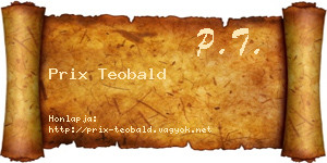Prix Teobald névjegykártya